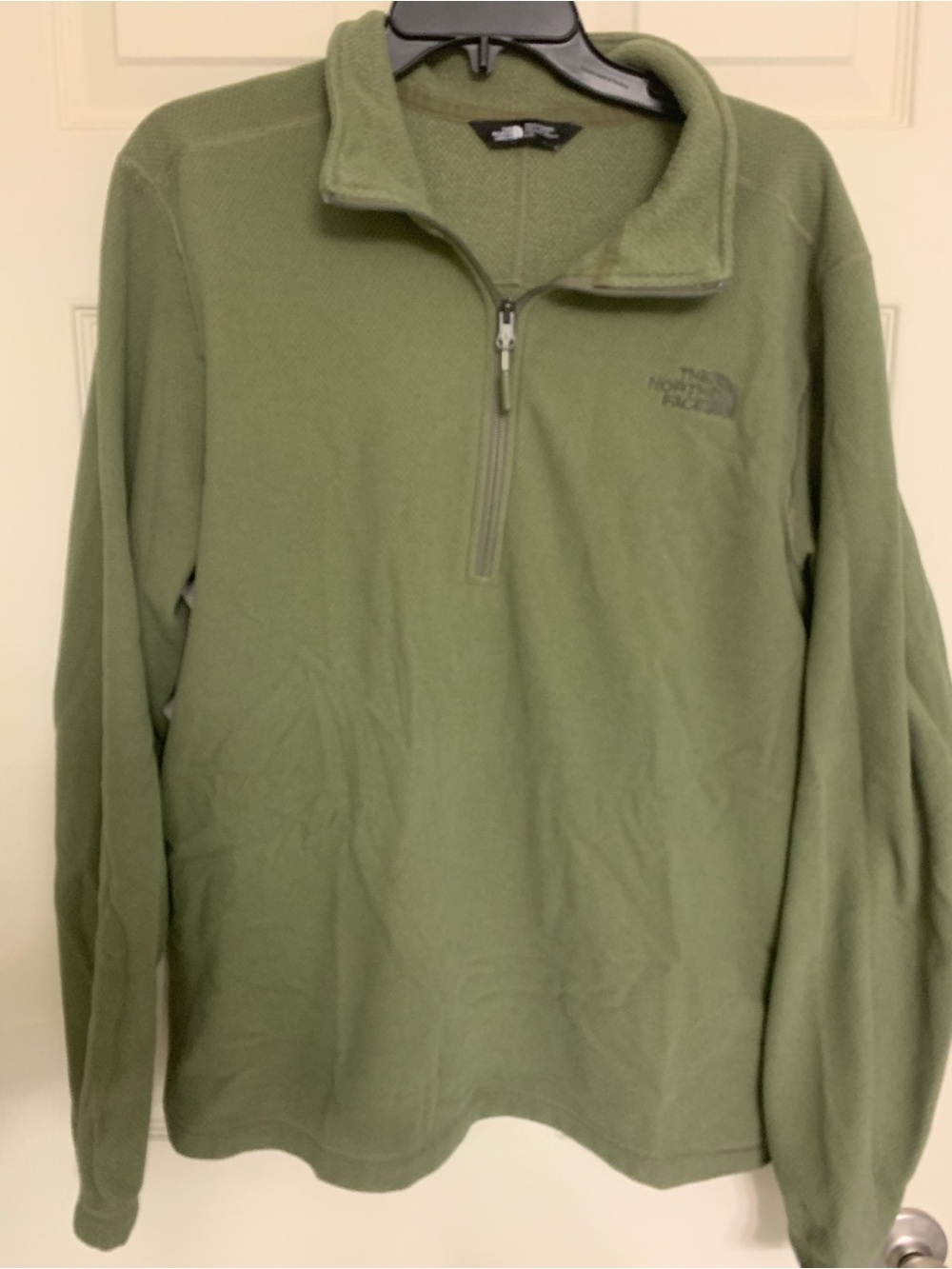 The North Face Olive Green Half-Zip Fleece Pullover